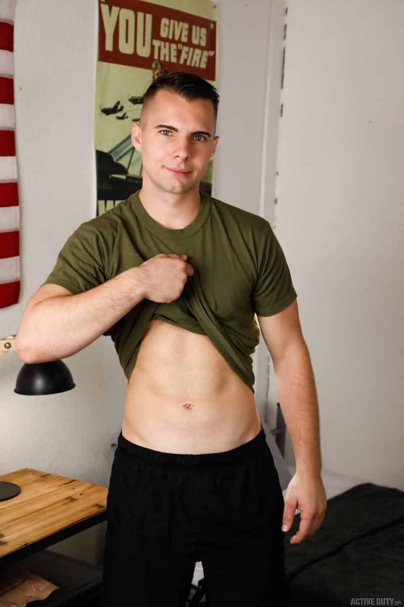 Active Duty sexy army stud Merrill Patterson bare ass raw fucked David Skylar huge thick cock 2 gay porn image - Active Duty sexy army stud Merrill Patterson’s bare ass raw fucked by David Skylar’s huge thick cock