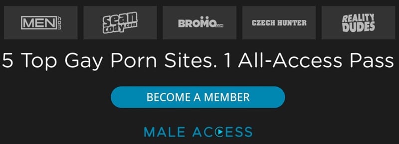 5 hot Gay Porn Sites in 1 all access network membership vert 13 - Young muscle hottie Devy tops bearded muscled hunk Brock’s tight bubble ass hole