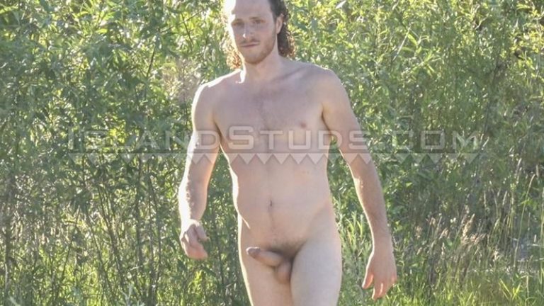 Horny American bisexual Riley Rodriguez stroking out a huge cum load at Island Studs 0 image gay porn 768x432 - Island Studs sexy ginger American Riley Rodriguez shows off his pink asshole jerking his thick uncut cock