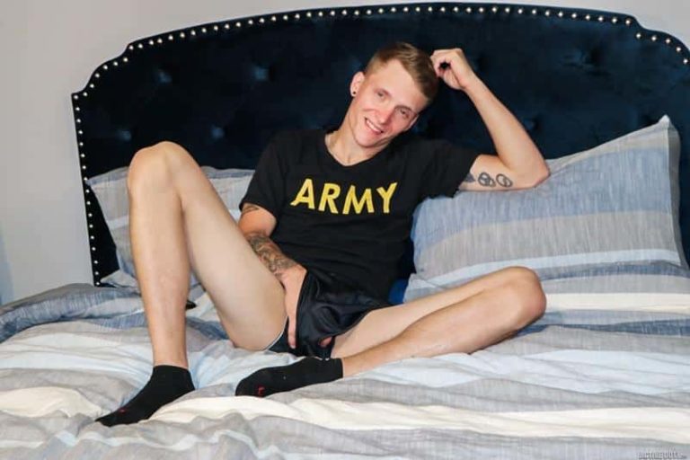 Sexy young dude Active Duty Ryker Ryland strips nude wanking huge thick dick spraying jizz all over 0 gay porn image 768x512 - Sexy young dude Active Duty Ryker Ryland strips nude wanking his huge thick dick spraying jizz all over