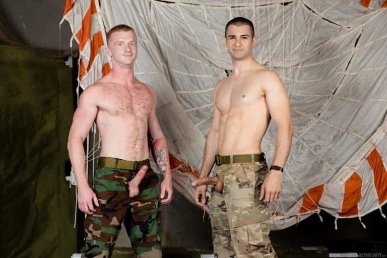 Sexy ripped military muscle man Kyler Drayke tops hottie redhead Brody Fox smooth ass 0 gay porn image 768x512 - Sexy ripped military muscle man Kyler Drayke tops hottie redhead Brody Fox’s smooth ass